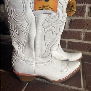 Corral White Heeled Boots